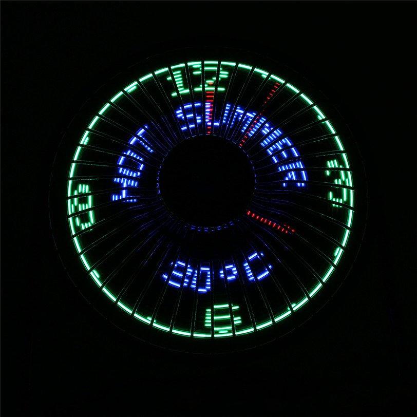 LED Desktop Clock Fan