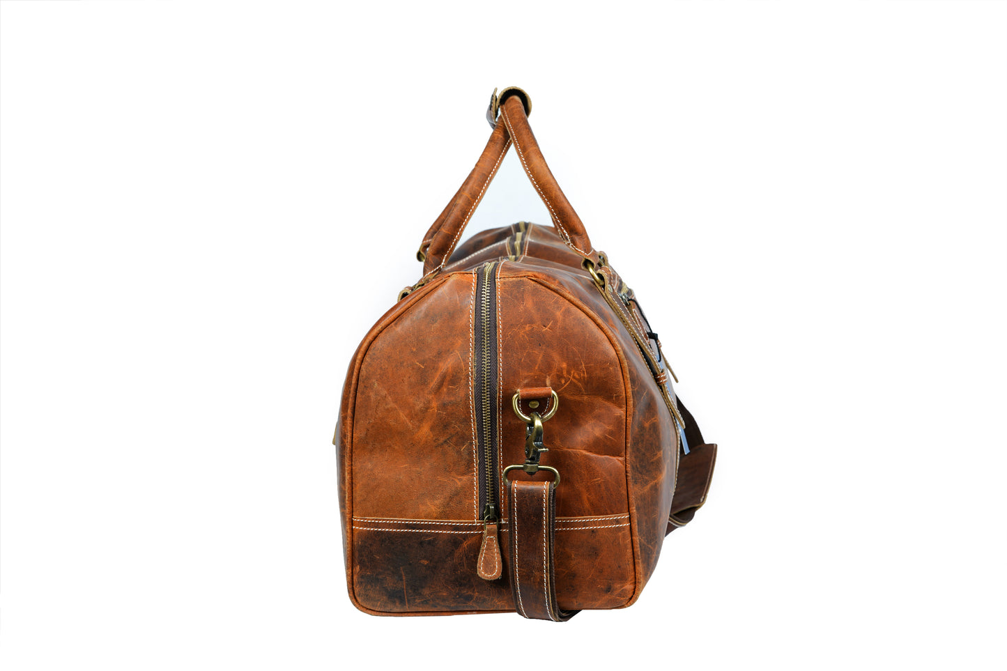 Buffalo Leather Duffle Bag Travel Carry-on Luggage bag.