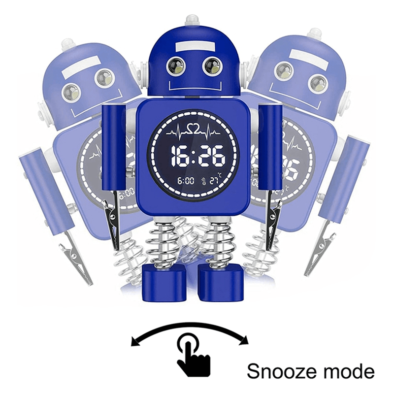 Robot Smart Digital Alarm Clock Temperature Display For Gifts