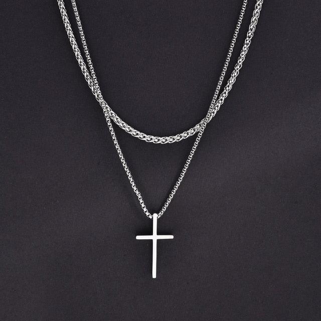 Vnox Men's Cross Necklace