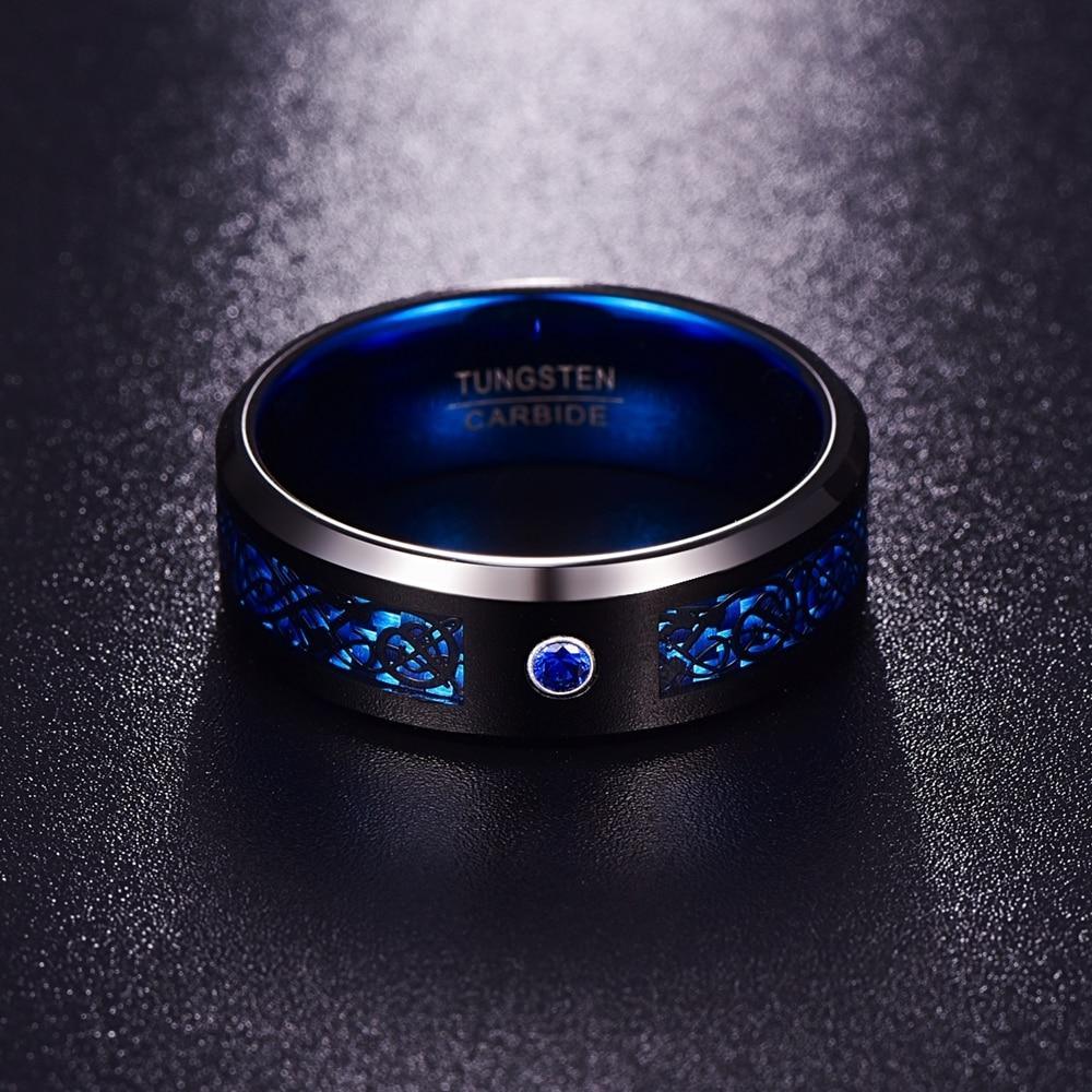 Dragon Stone Inlay Tungsten Ring - MaxwellVerBeek.com