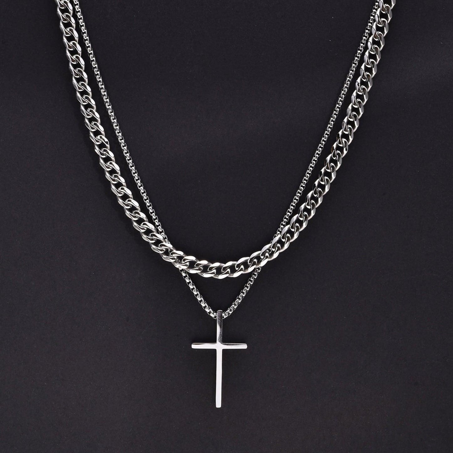 Vnox Men's Cross Necklace