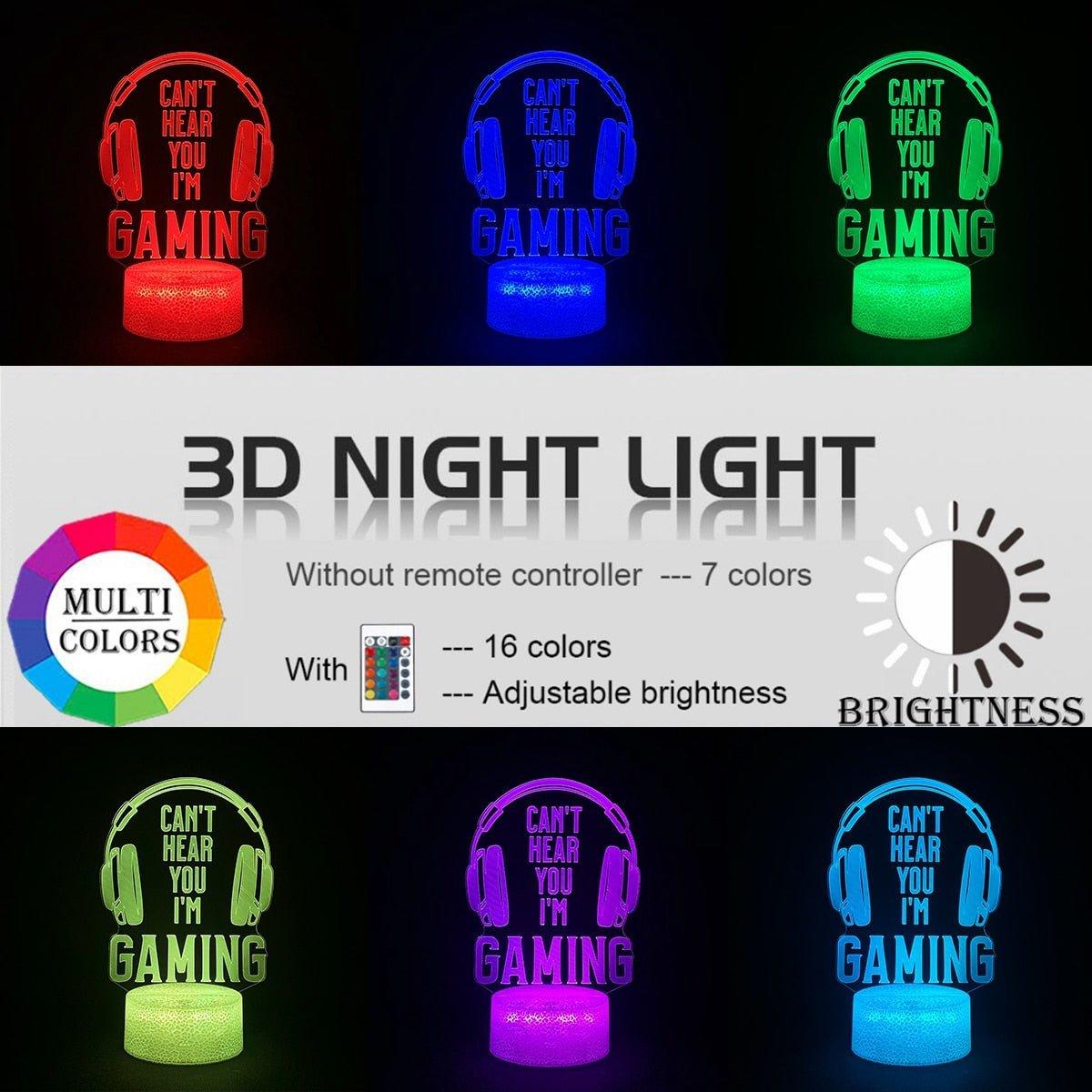 3D LED Gaming Setup RGB Lamp - MaxwellVerBeek.com