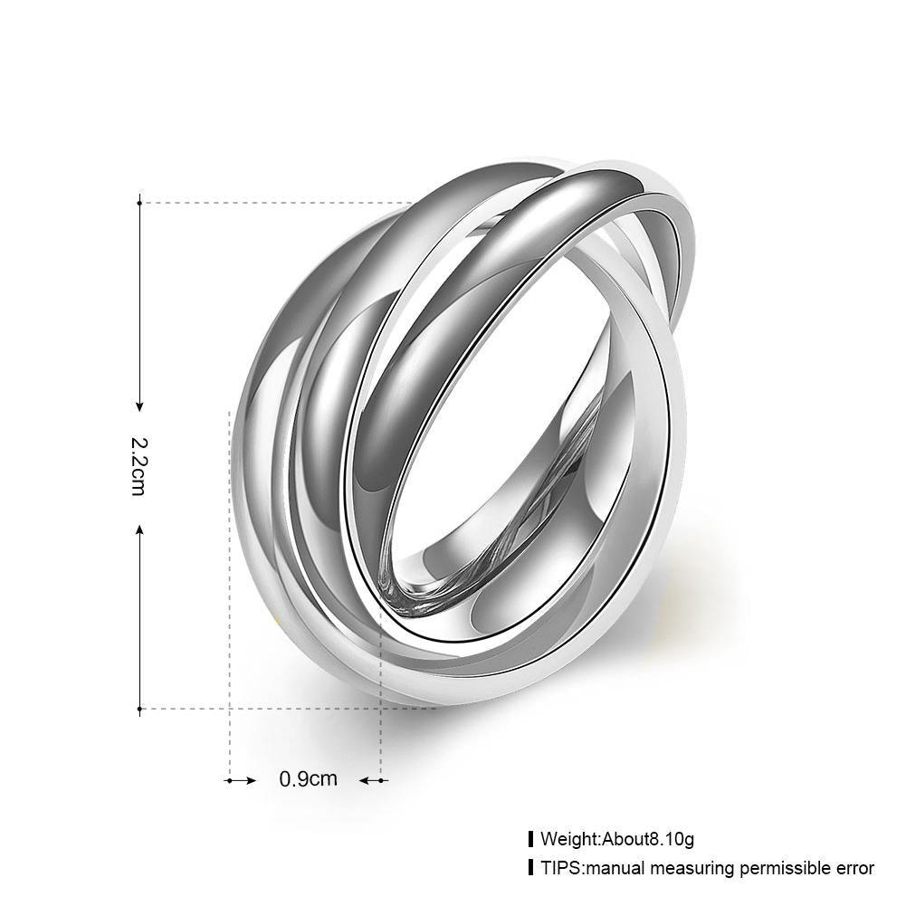 18k White Gold Bands Stainless Steel Rolling Ring - MaxwellVerBeek.com