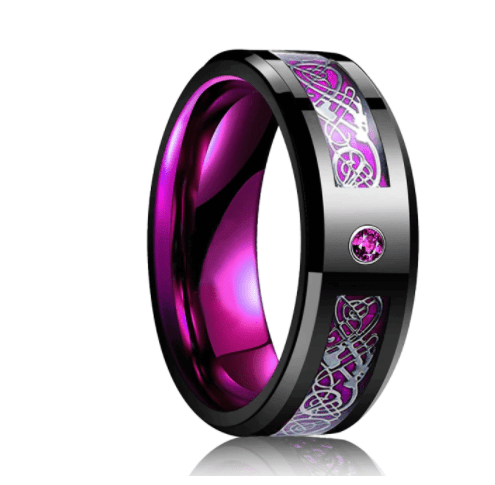 Dragon Stone Inlay Tungsten Ring - MaxwellVerBeek.com