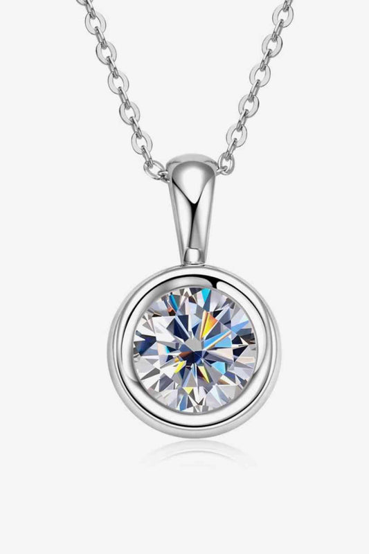 2 Carat Moissanite 925 Sterling Silver Necklace - MaxwellVerBeek.com