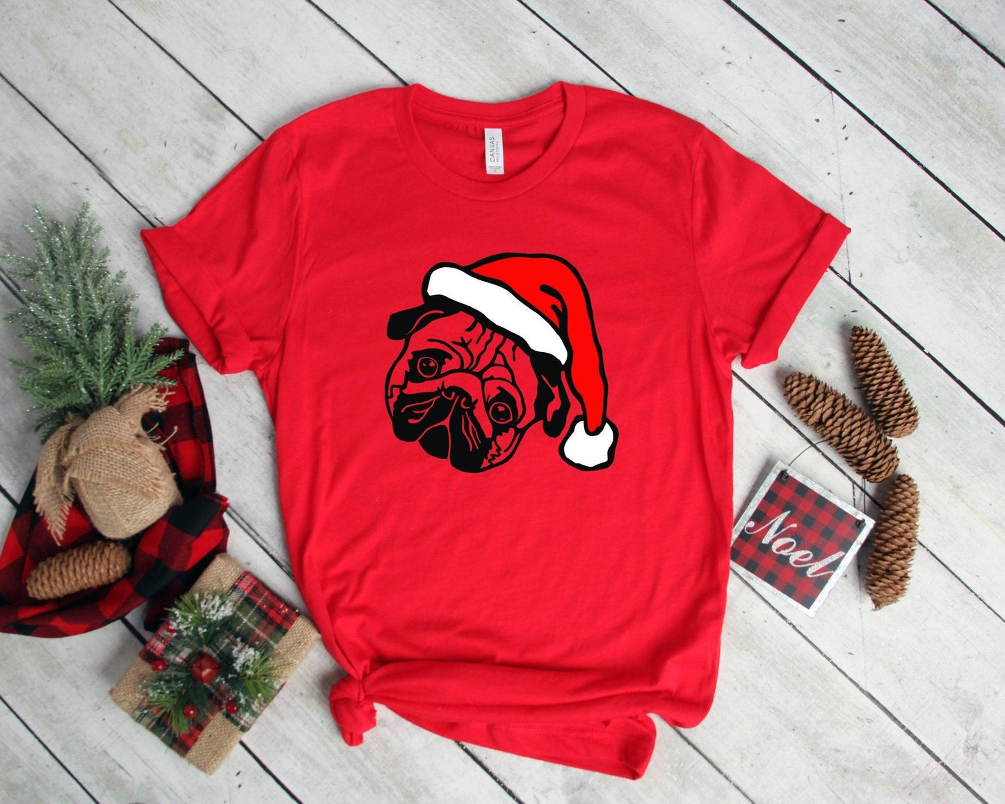 Christmas Santa Pug Shirt - MaxwellVerBeek.com