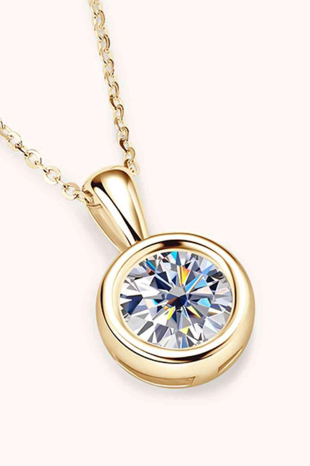 2 Carat Moissanite 925 Sterling Silver Necklace - MaxwellVerBeek.com