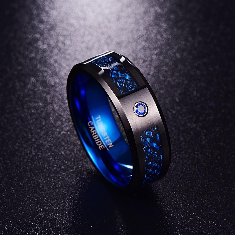 Dragon Stone Inlay Tungsten Ring - MaxwellVerBeek.com