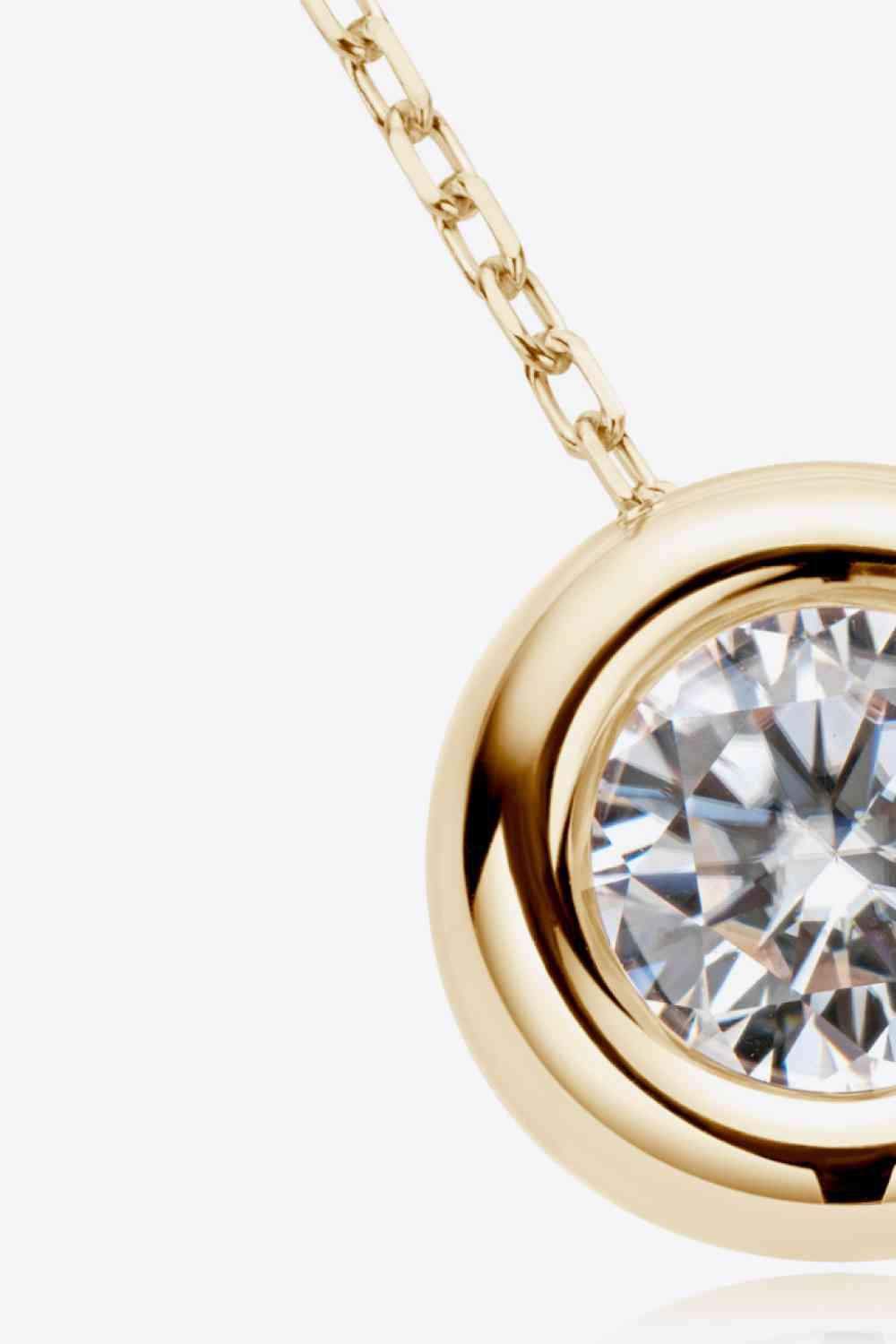 Adored 1 Carat Moissanite Pendant 925 Sterling Silver Necklace - MaxwellVerBeek.com