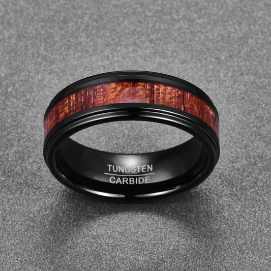 Black Wooden Tungsten Carbide Ring - MaxwellVerBeek.com