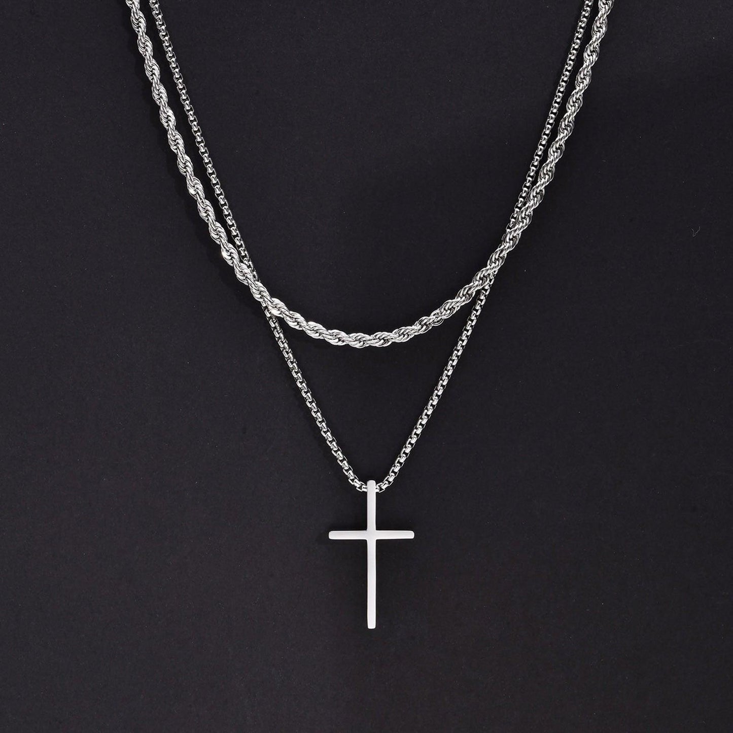 Vnox Men's Cross Necklace