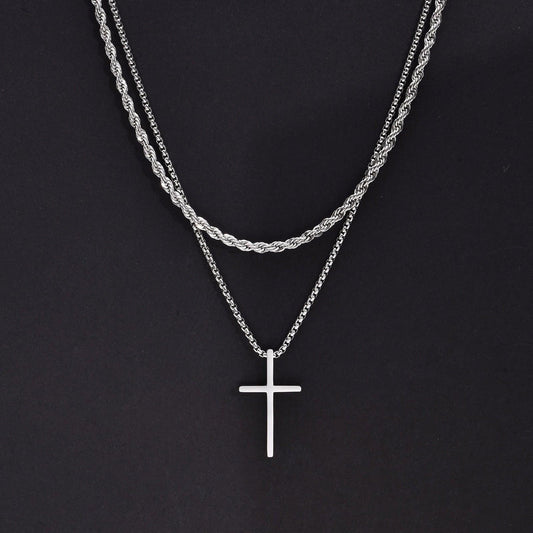 Vnox Men's Cross Necklace