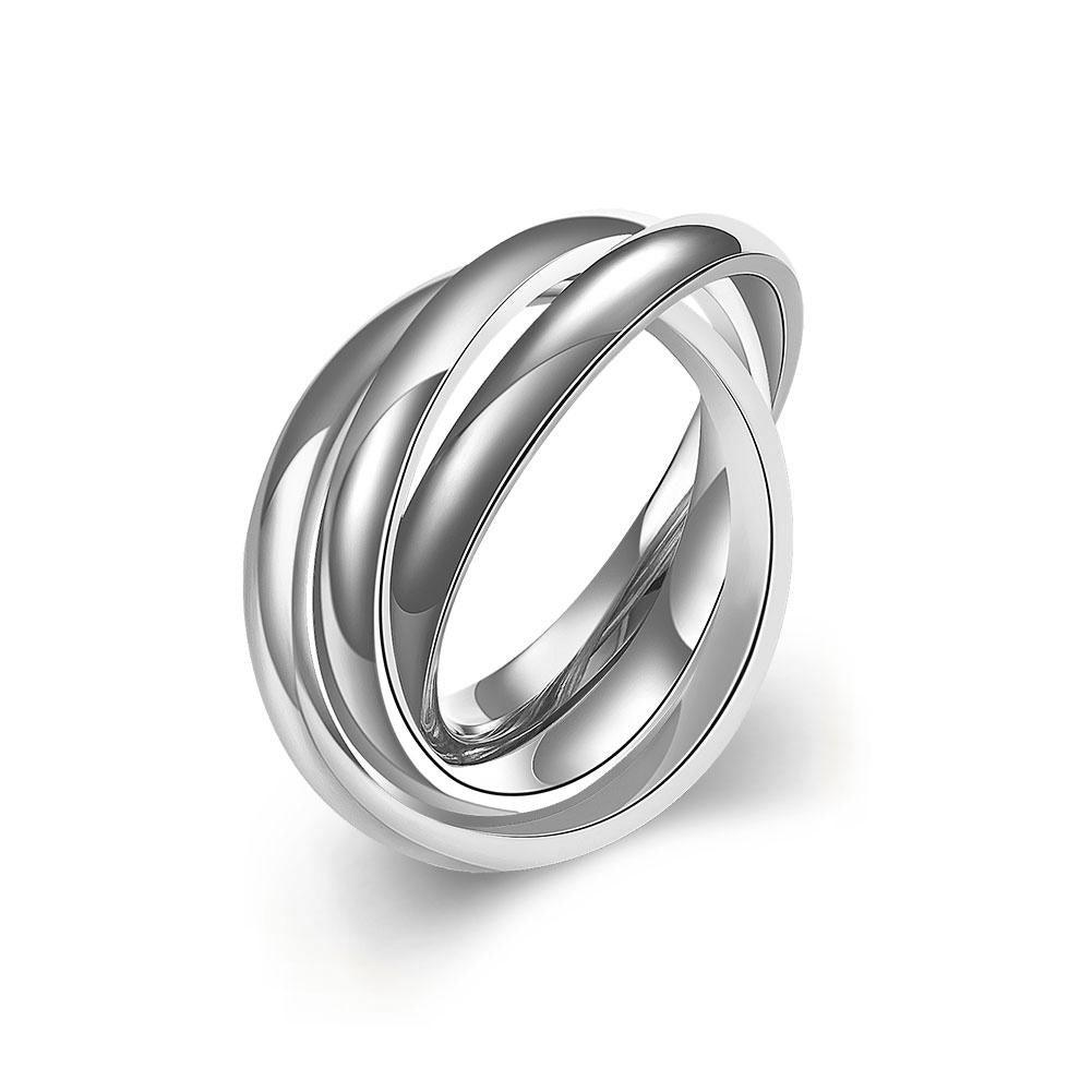 18k White Gold Bands Stainless Steel Rolling Ring - MaxwellVerBeek.com