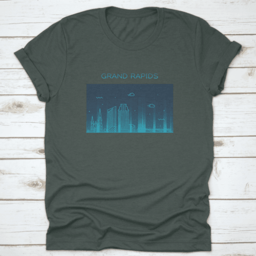 Grand Rapids Skyline, Michigan, Usa. Trendy Vector Illustration, - MaxwellVerBeek.com