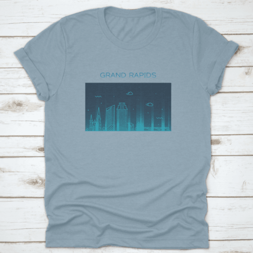 Grand Rapids Skyline, Michigan, Usa. Trendy Vector Illustration, - MaxwellVerBeek.com