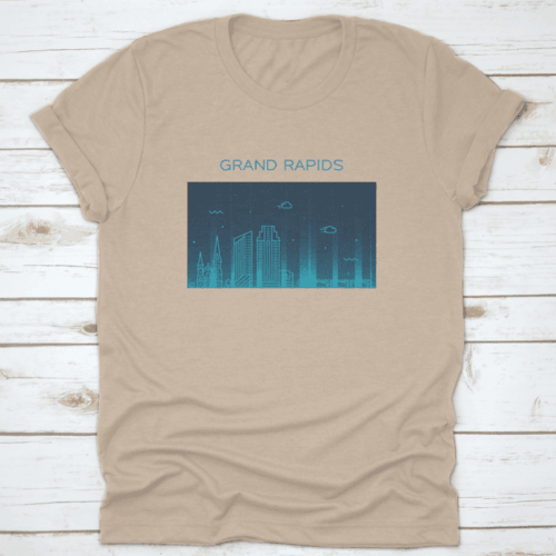 Grand Rapids Skyline, Michigan, Usa. Trendy Vector Illustration, - MaxwellVerBeek.com