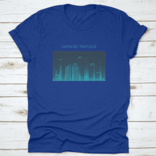 Grand Rapids Skyline, Michigan, Usa. Trendy Vector Illustration, - MaxwellVerBeek.com