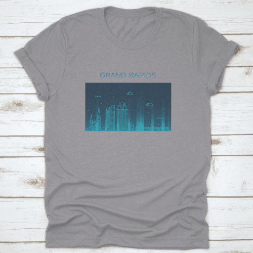 Grand Rapids Skyline, Michigan, Usa. Trendy Vector Illustration, - MaxwellVerBeek.com