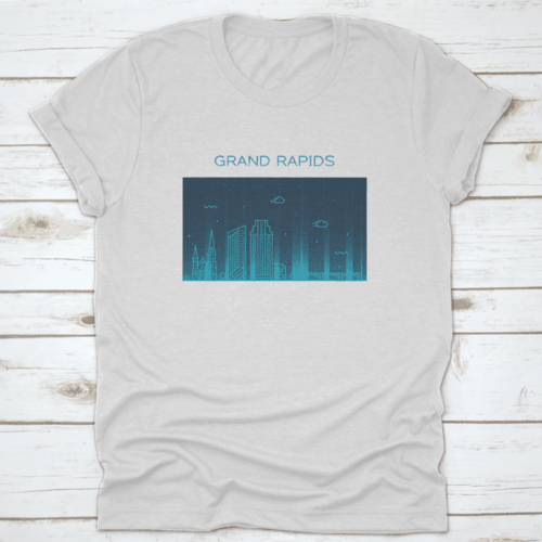 Grand Rapids Skyline, Michigan, Usa. Trendy Vector Illustration, - MaxwellVerBeek.com