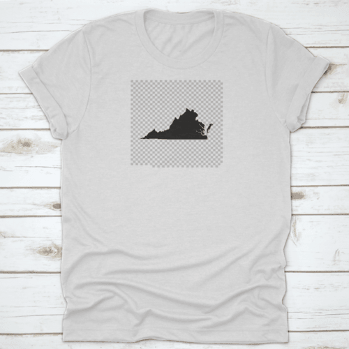 Black Virginia State Border Geography Map Outline Vector Illustration - MaxwellVerBeek.com