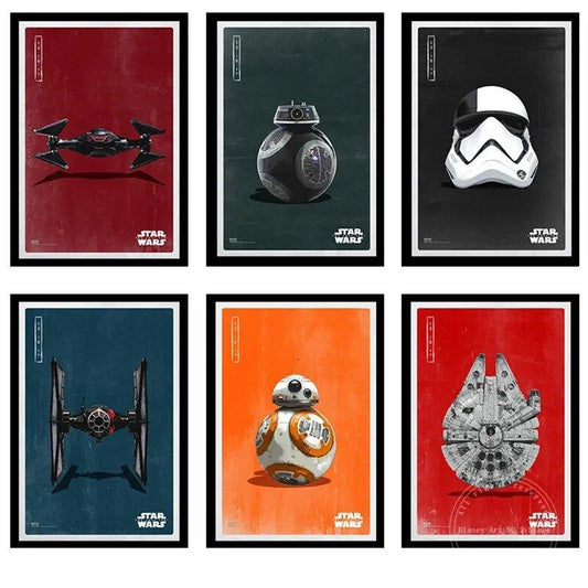 Disney Canvas Art Paintings Star Wars The Force Awakens Cartoon Movie - MaxwellVerBeek.com