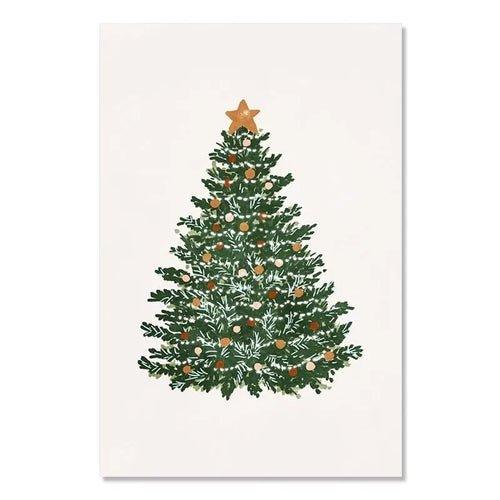 Christmas Tree Garland Snowman Wall Art Canvas Painting Nordic Posters - MaxwellVerBeek.com