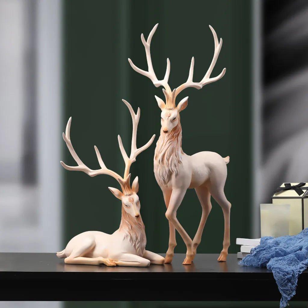 Deer Decoration Black Reindeer Ornaments for Shelf Living Room Craft - MaxwellVerBeek.com