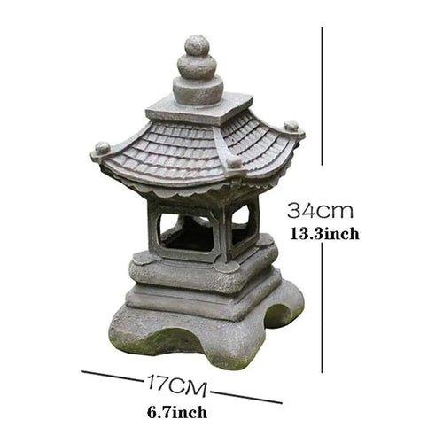 Decoration Zen Ornaments Solar Powered Tower Garden Statue Palace - MaxwellVerBeek.com