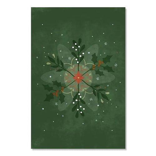 Christmas Tree Garland Snowman Wall Art Canvas Painting Nordic Posters - MaxwellVerBeek.com