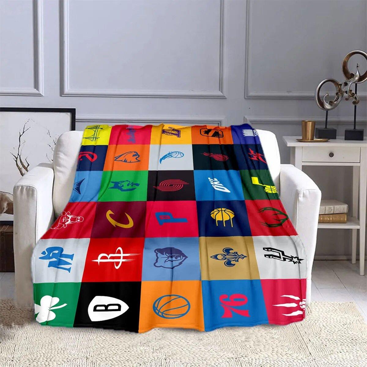 Basketball Logo Cartoon Blanket - MaxwellVerBeek.com