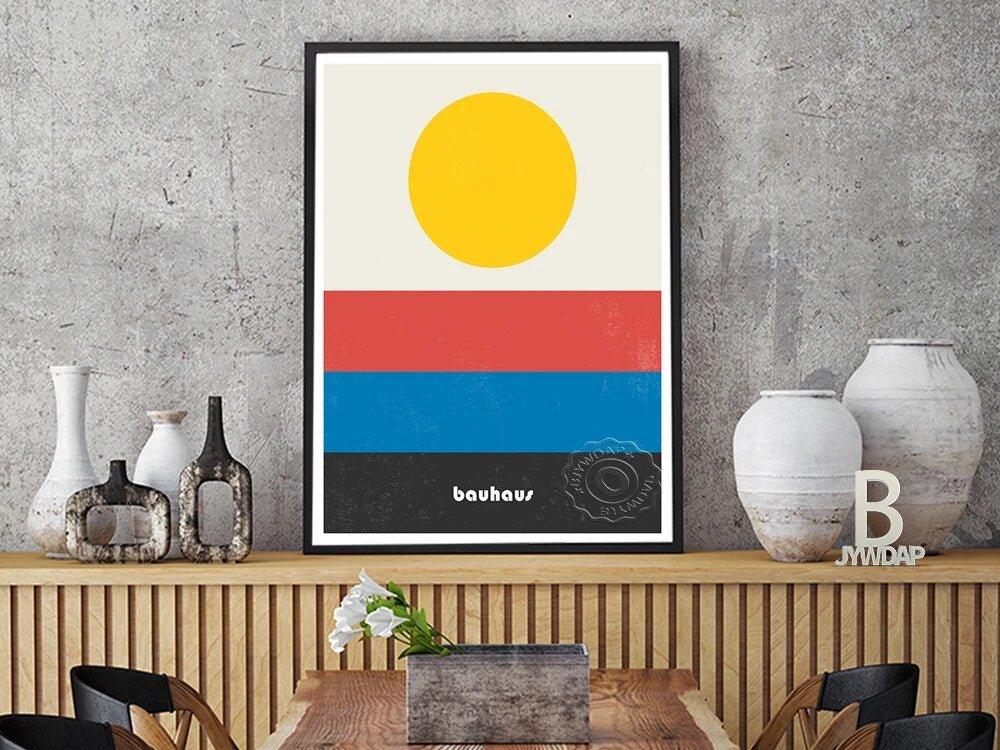 Bauhaus Abstract Geometric Exhibition Prints Art Poster Mid Century - MaxwellVerBeek.com