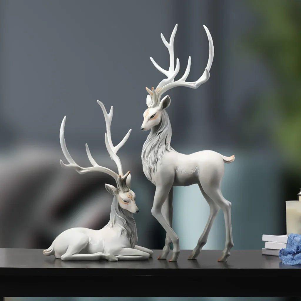 Deer Decoration Black Reindeer Ornaments for Shelf Living Room Craft - MaxwellVerBeek.com