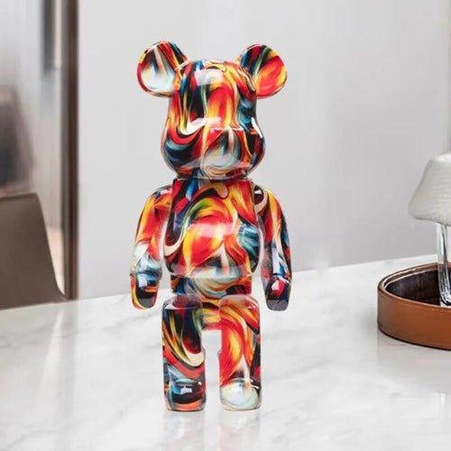 Graffiti Bear Figurine Home Decoration Animal Statue Storage 27cm - MaxwellVerBeek.com