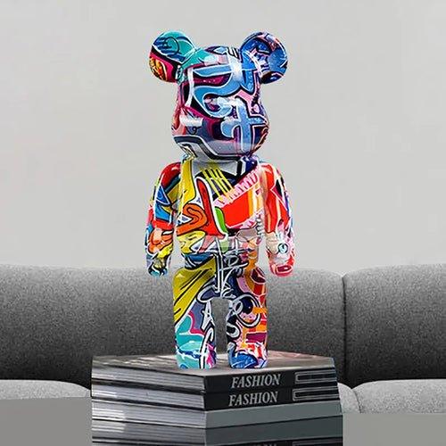 Graffiti Bear Figurine Home Decoration Animal Statue Storage 27cm - MaxwellVerBeek.com