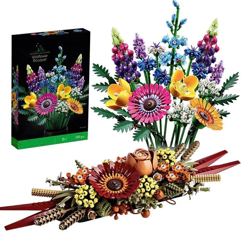 Creativ Romantic Wildflower Bouquet Flower Building Blocks Home Desk - MaxwellVerBeek.com