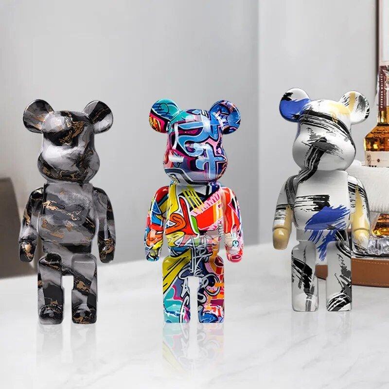 Graffiti Bear Figurine Home Decoration Animal Statue Storage 27cm - MaxwellVerBeek.com