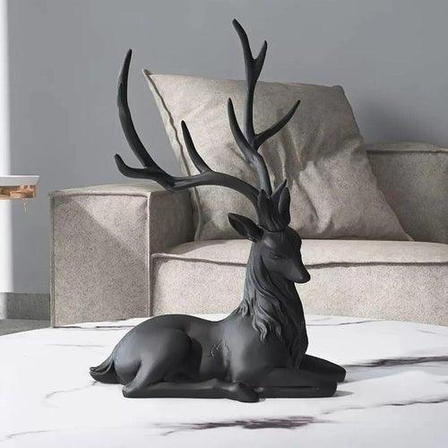 Deer Decoration Black Reindeer Ornaments for Shelf Living Room Craft - MaxwellVerBeek.com