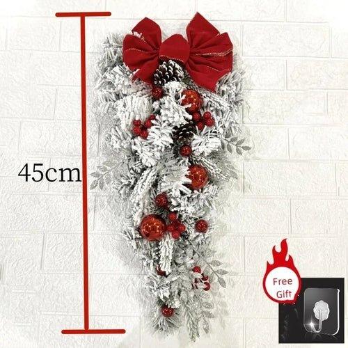 Christmas Wreath Rattan Set Wreaths For Doors New year Decorations - MaxwellVerBeek.com