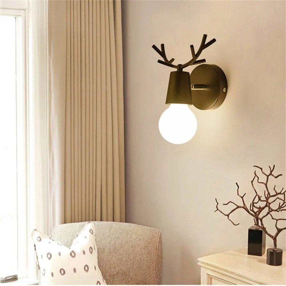 1/2PCS Nordic Deer Head 7 Colors Wall Lamp Led Modern Minimalist - MaxwellVerBeek.com