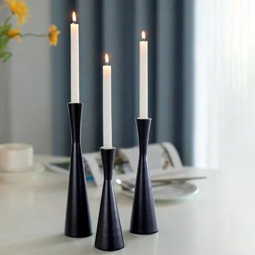 3Pcs/Set European Modern Candlestick Small Waist Candlestick Metal - MaxwellVerBeek.com