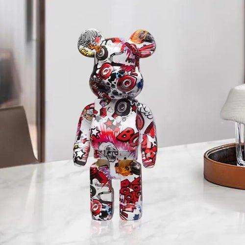 Graffiti Bear Figurine Home Decoration Animal Statue Storage 27cm - MaxwellVerBeek.com