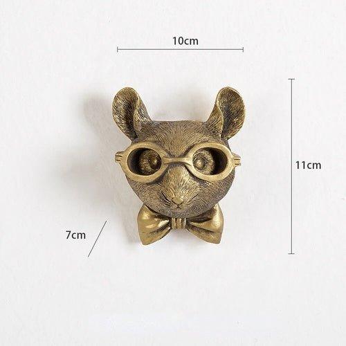 Antique Bronze Resin Animal Pendant Golden Deer Head Wall Storage Hook - MaxwellVerBeek.com