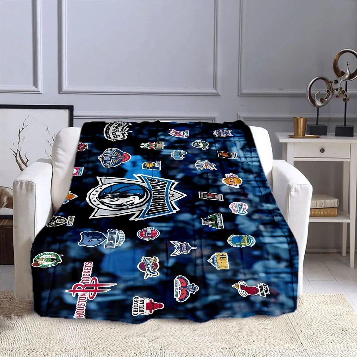 Basketball Logo Cartoon Blanket - MaxwellVerBeek.com