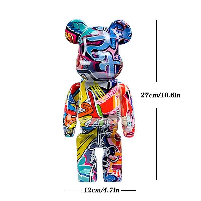 Graffiti Bear Figurine Home Decoration Animal Statue Storage 27cm - MaxwellVerBeek.com