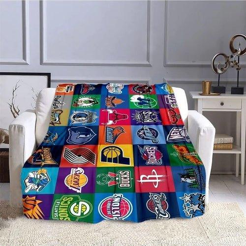 Basketball Logo Cartoon Blanket - MaxwellVerBeek.com