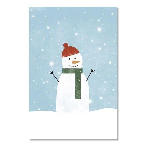 Christmas Tree Garland Snowman Wall Art Canvas Painting Nordic Posters - MaxwellVerBeek.com