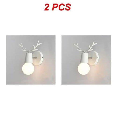 1/2PCS Nordic Deer Head 7 Colors Wall Lamp Led Modern Minimalist - MaxwellVerBeek.com