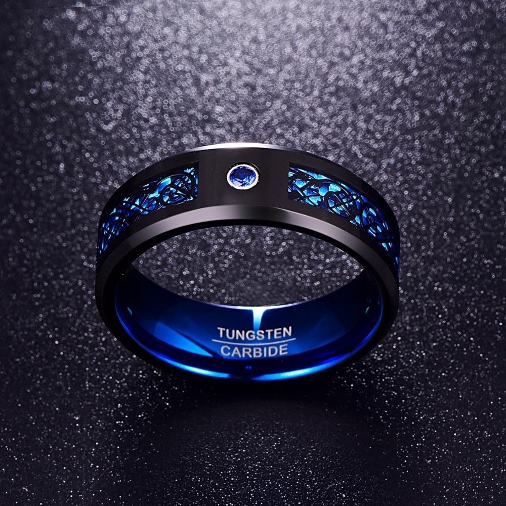 Dragon Stone Inlay Tungsten Ring - MaxwellVerBeek.com