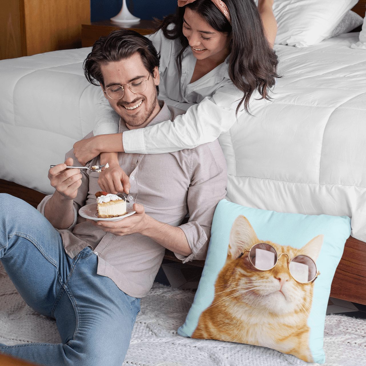 Cat is Always Right Square Pillow - MaxwellVerBeek.com